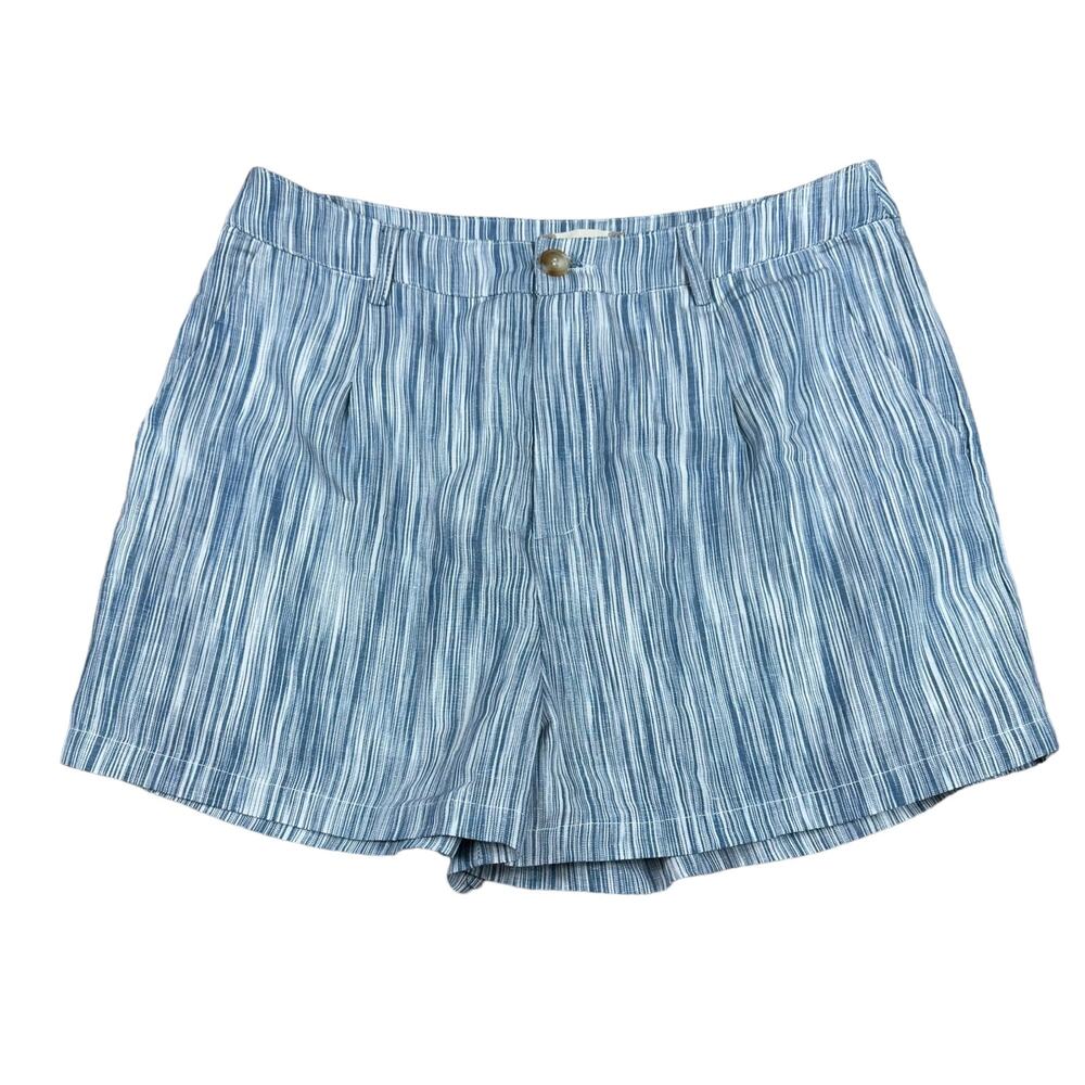 ALTAR’D STATE Blue Striped Space Dye Lightweight Shorts Women's Size Large